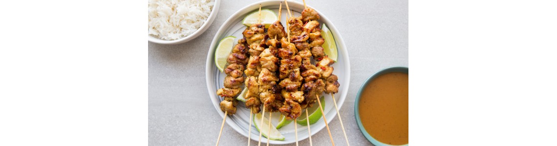Gai Satay -Κοτόπουλο σατάι με σάλτσα φυστικιού