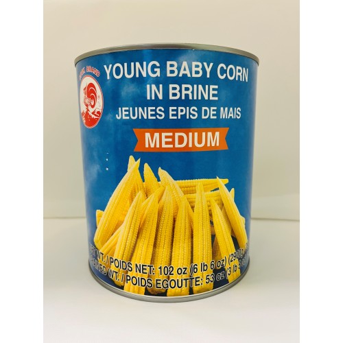 Young Baby Corn in Brine 2.9K (Cock Brand) Young Baby Corn in Brine 2.9K (Cock Brand)