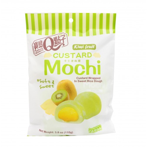 Custard Mini Mochi Kiwi 110gr Custard Mini Mochi Kiwi 110gr
