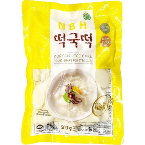 Korean Rice Cake Round Shape for Tteokguk 500gr Korean Rice Cake Round Shape for Tteokguk 500gr